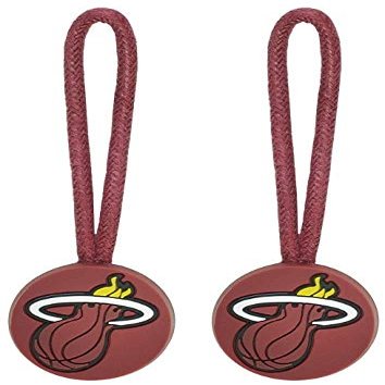 Aminco NBA Miami Heat ID Zipper Pull, 2-Pack