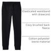 Amazon Essentials Girls' Elastic Waist Jogger Sweatpants, Regular-Fit, Black, Small view 3