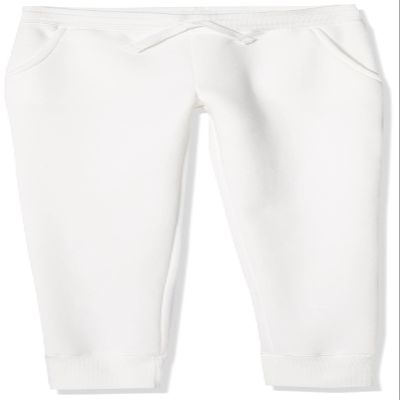 Amazon Essentials Girls' Elastic Waist Jogger Sweatpants, Regular-Fit, White, Small