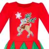 Girls Dress Christmas Reindeer Jingle Bell Long Sleeve Size 7 view 4