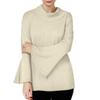 Alfani Cowl Neck Bell Sleeve Sweater Polished Beige XS view 1