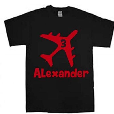 Personalized Custom Airplane Shirt Boys Kids Youth Girls Toddler Plane Tshirt Birthday Name White