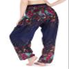 Lannaclothesdesign Harem Pants Women High Waist Bohemian Yoga Pants with Pockets - Boho Hippie Clothes (XL, Dark Blue) view 2