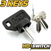 (2 Pack) HD Switch Ignition Switch Replaces Club Car 1012531 Golf Cart 2 Terminal Electric Model 1984-1995 & Includes 6 Keys & Free Carabiner view 3