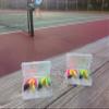 izzers Tennis Score Keeper, Mark & See Score Easily, 2-Pack, Pink/Green/Yellow view 3