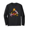 Maryland State Flag Blue Crab Pride with basketball Long Sleeve T-Shirt view 1