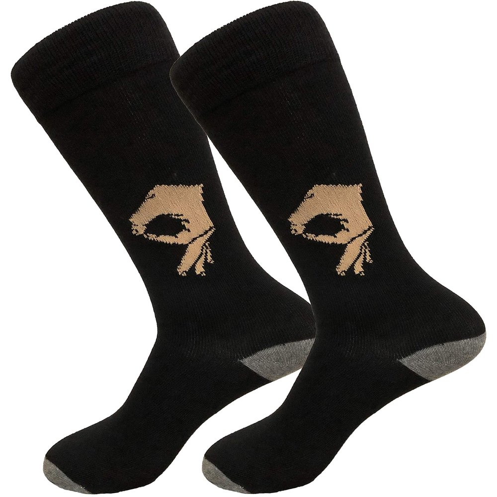 Balanced Co. Circle Game Meme Dress Socks Funny Socks Crazy Casual Cotton (Big Hand Black/Gray)