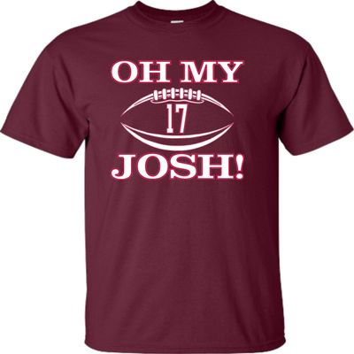 Go All Out Large Maroon Adult Oh My Josh Buffalo Football T-Shirt