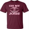 Go All Out Large Maroon Adult Oh My Josh Buffalo Football T-Shirt view 1