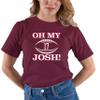 Go All Out Large Maroon Adult Oh My Josh Buffalo Football T-Shirt view 2