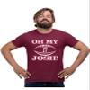Go All Out Large Maroon Adult Oh My Josh Buffalo Football T-Shirt view 3