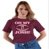 Go All Out Large Maroon Adult Oh My Josh Buffalo Football T-Shirt view 4