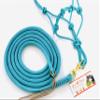 Star Point Horsemanship Mini-Pony 4 Knotted Rope Halter & 8' Lead Set (Teal, Small 28-32" Mini) view 1