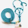 Star Point Horsemanship Mini-Pony 4 Knotted Rope Halter & 8' Lead Set (Teal, Small 28-32" Mini) view 2