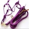 Star Point Horsemanship Mini-Pony 4 Knotted Rope Halter & 8' Lead Set (Purple, Large 36-42" Pony) view 1