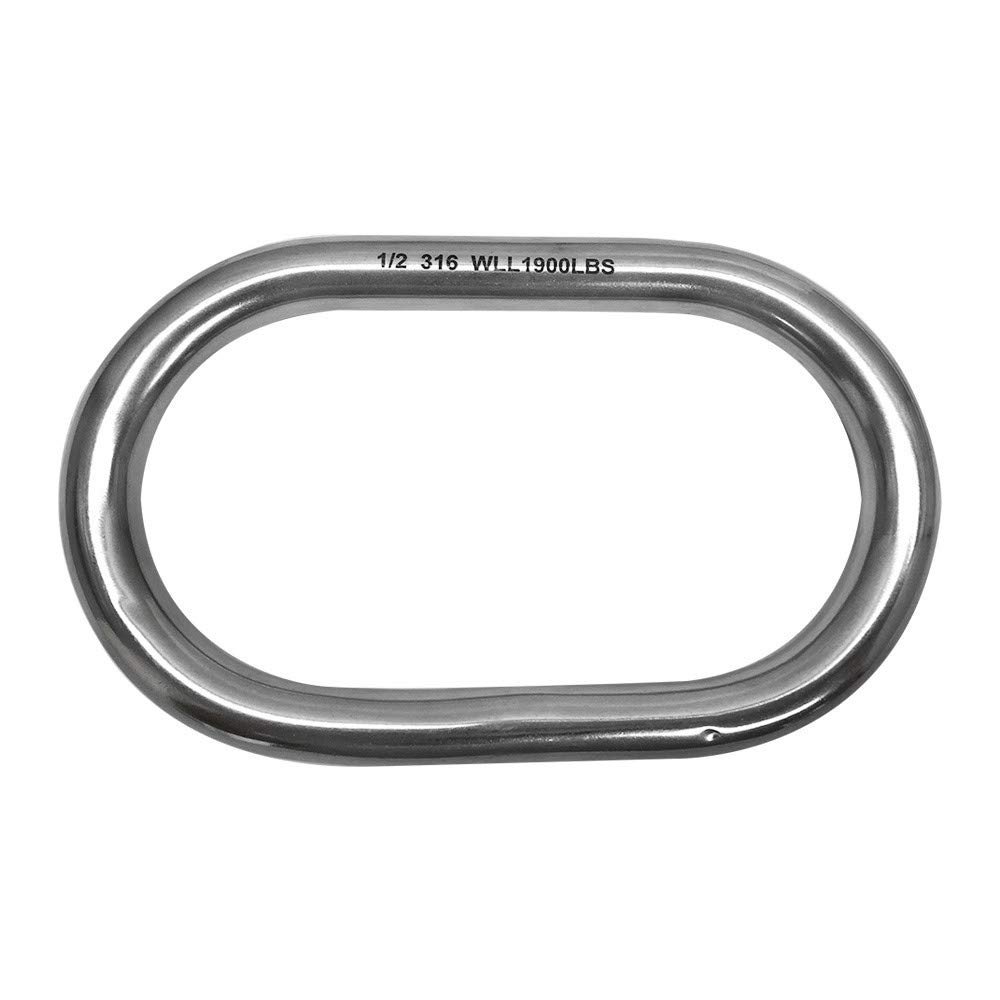 MH GLOBAL 1/2 Inch Marine Master Link Welded Formed Boat 316 Stainless Steel with Working Load Limit 1,900 Pounds