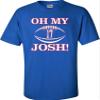 Go All Out XXXXX-Large Royal Blue Adult Oh My Josh Buffalo Football T-Shirt view 1