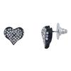 LUX ACCESSORIES Black Huge Chain Heart Pendant Crystal Rhinestone Jewelry Set view 4