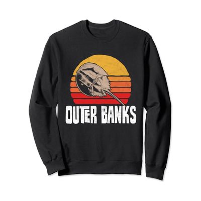 Outer Banks Beach Horseshoe Crab Vintage Sun Sweatshirt