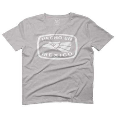 0114. Hecho en Mexico Logo 5 de Mayo Viva Mexican Republic Mexicano for Men T Shirt (Light Gray 2X-Large)