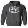 0114. Hecho en Mexico Logo 5 de Mayo Viva Mexican Republic Mexicano Sweatshirt Pullover Hoodie (Charcoal, Large) view 1