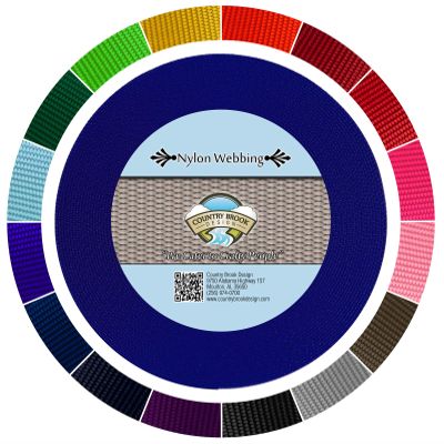Country Brook Design - 1 1/2 Inch Heavy Duty 100% Real Nylon Webbing - 20+ Vibrant Colors (Bright Royal Blue, 5 Yards)