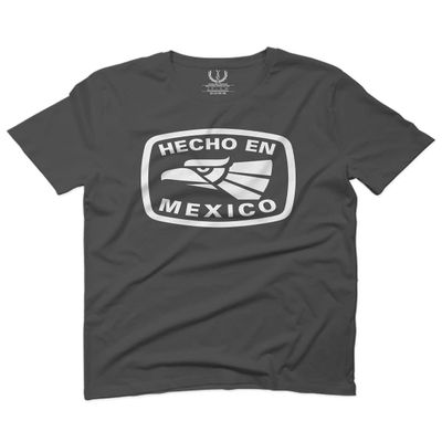 0114. Hecho en Mexico Logo 5 de Mayo Viva Mexican Republic Mexicano for Men T Shirt (Charcoal, 2X-Large)