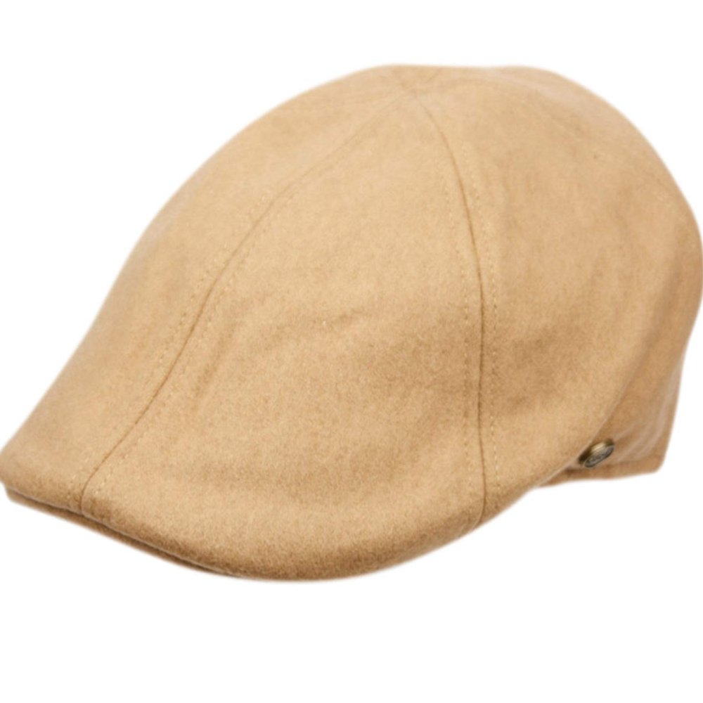 EPOCH Hats Company - Newsboy Ivy Caps - Newsboy Ivy Caps - Men's Wool Blend Duckbill Ivy Caps - L/XL - Camel