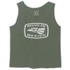 0114. Hecho en Mexico Logo 5 de Mayo Viva Mexican Republic Mexicano Men's Fitted Tank Top (Olive, X-Large) view 1
