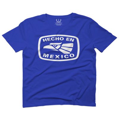 0114. Hecho en Mexico Logo 5 de Mayo Viva Mexican Republic Mexicano for Men T Shirt (Royal 2X-Large)