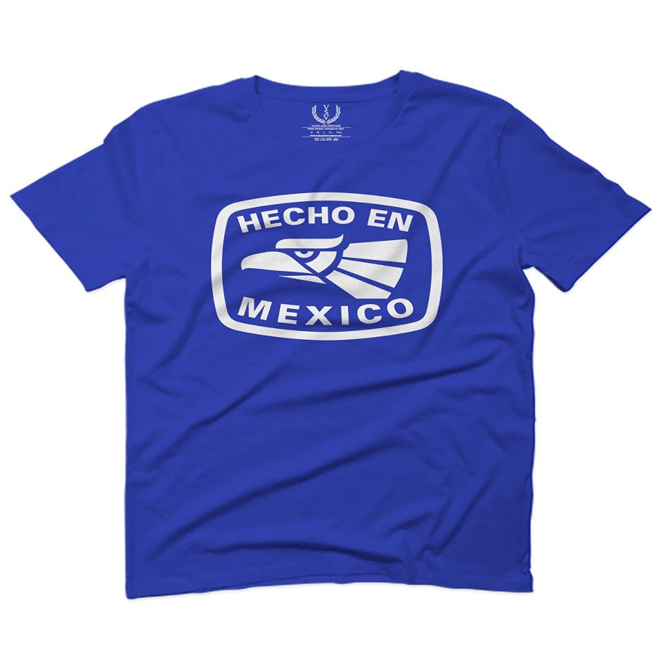 0114. Hecho en Mexico Logo 5 de Mayo Viva Mexican Republic Mexicano for Men T Shirt (Royal 2X-Large)