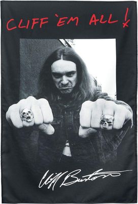 Metallica Cliff Burton Textile Poster Flag 42x28 inch
