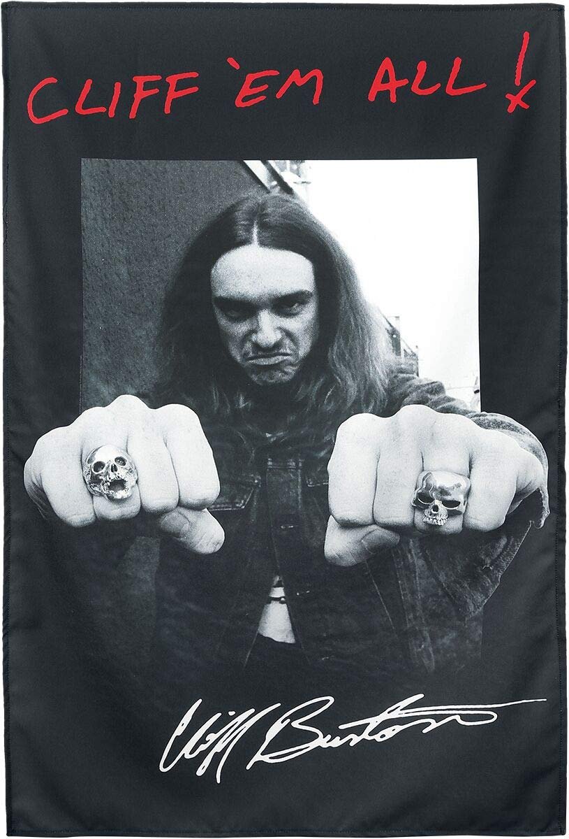 Metallica Cliff Burton Textile Poster Flag 42x28 inch