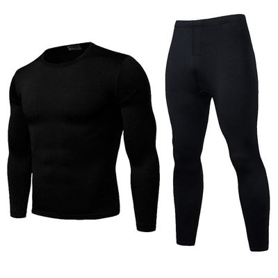 Toison Men's Winter Ultra Soft Thermal Underwear Long Johns Set with Fleece Lined (Black, M)
