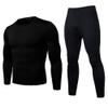 Toison Men's Winter Ultra Soft Thermal Underwear Long Johns Set with Fleece Lined (Black, M) view 1