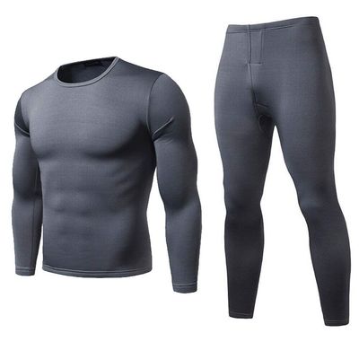 Toison Men's Winter Ultra Soft Thermal Underwear Long Johns Set with Fleece Lined (Dark Gray, XXL)