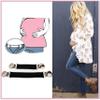Proudly Made in USA! Belly Up! Bands-Maternity Waistband Extender, Pant Clips, Belly Bands, Pregnancy Expander Elastic (Set of 2) (Cheeta) view 1