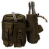 ToolUSA Green Military-Style Waist Bag | Approx. 10.5" (26.7 cm) W x 3" (7.6 cm) D x 7" (17.8 cm) H | 3 Front Pockets + Main Compartment | Water Bottle Holder | Adjustable Quick-Release Belt view 2