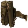 ToolUSA Green Military-Style Waist Bag | Approx. 10.5" (26.7 cm) W x 3" (7.6 cm) D x 7" (17.8 cm) H | 3 Front Pockets + Main Compartment | Water Bottle Holder | Adjustable Quick-Release Belt view 3