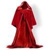Hooded Cloak Red Halloween Wizard Robe Long Sleeve for Christmas Fancy Coat view 2