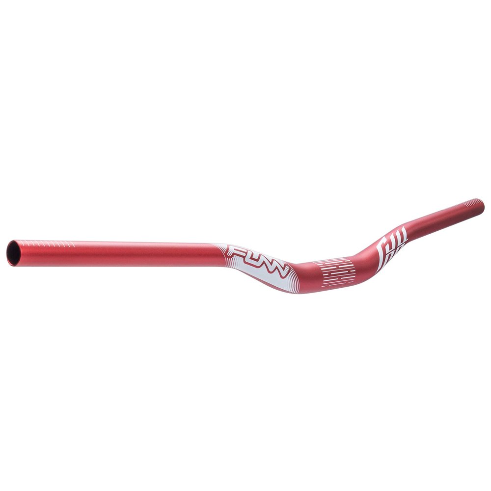 Funn Full On Mountain Bike Handlebar with Bar Clamp 31.8mm and Width 785mm, Tough and Lightweight Alloy Riser Handlebar for MTB, BMX and Road Bike, Rise 30mm MTB Handlebar (Red)