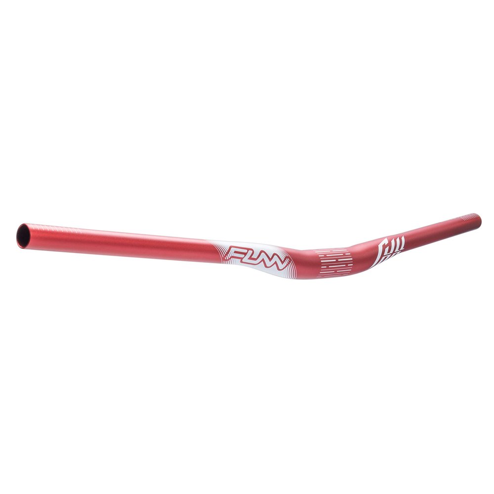 Funn Full On Mountain Bike Handlebar with Bar Clamp 31.8mm and Width 785mm, Tough and Lightweight Alloy Riser Handlebar for MTB, BMX and Road Bike, Rise 15mm MTB Handlebar (Red)