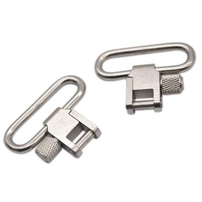 2-Pack Silver 1.25 Inch Quick Detachable Heavy Duty Sling Swivel for Sling Quick Release Gun Swivels