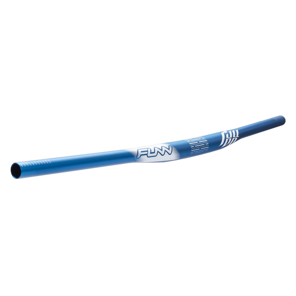 Funn Full On Mountain Bike Handlebar with Bar Clamp 31.8mm and Width 810mm, Tough and Lightweight Alloy Riser Handlebar for MTB, BMX and Road Bike, Rise 7mm MTB Handlebar (Blue)