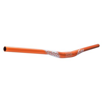 Funn Full On Mountain Bike Handlebar with Bar Clamp 31.8mm and Width 785mm, Tough and Lightweight Alloy Riser Handlebar for MTB, BMX and Road Bike, Rise 15mm MTB Handlebar (Orange)