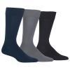 Chaps Mens Super Soft Crew - 3 Pair Pack Patterns And Textures Dress Sock, Navy/Gray/Black, 6-12 US view 1