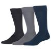 Chaps Mens Super Soft Crew - 3 Pair Pack Patterns And Textures Dress Sock, Navy/Gray/Black, 6-12 US view 4