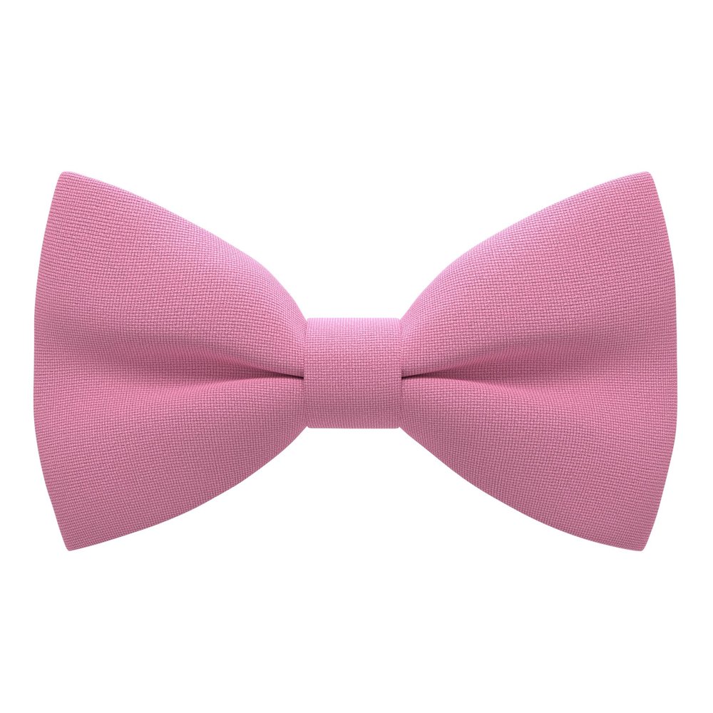 Bow Tie House Babies Classic Pre-Tied Bow Tie Formal Solid Tuxedo (Small, Taffy Pink)