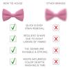 Bow Tie House Babies Classic Pre-Tied Bow Tie Formal Solid Tuxedo (Small, Taffy Pink) view 3