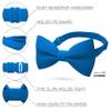 Bow Tie House Boys Classic Pre-Tied Bow Tie Formal Solid Tuxedo (Medium, Azure Blue) view 2